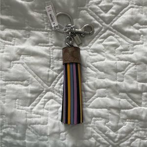 Coach bag charm / key chain, genuine leather, NWT